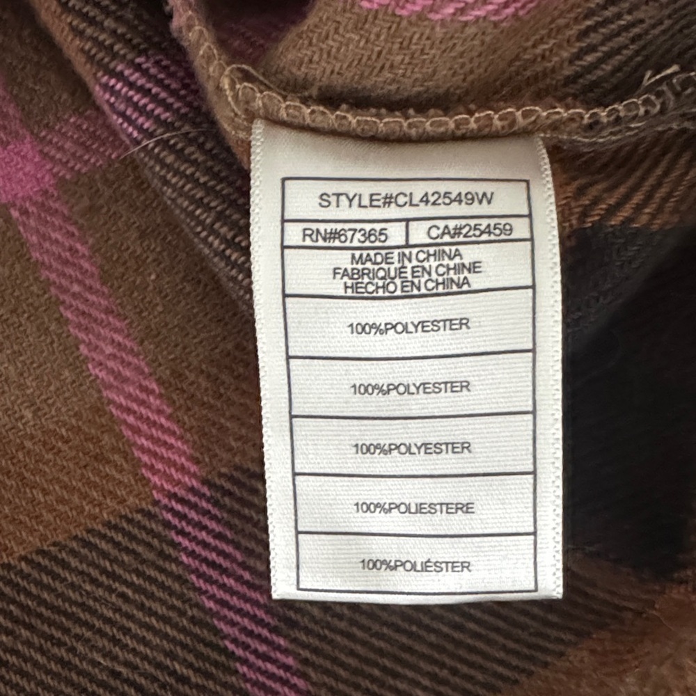 BB Dakota Plaid Button-Down Shirt in Brown and Pink - Picture 7 of 7